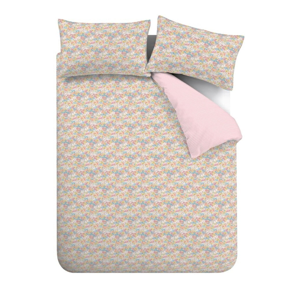 Rózsaszín kétszemélyes hosszabbított ágyneműhuzat 230x220 cm Darcy Floral – Catherine Lansfield