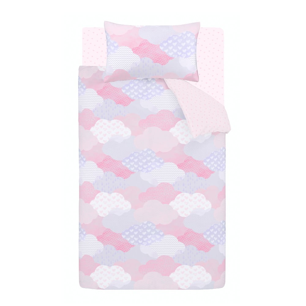 Rózsaszín kétszemélyes mikroszálas gyerek ágyneműhuzat 200x200 cm Soft as a Cloud – Catherine Lansfield