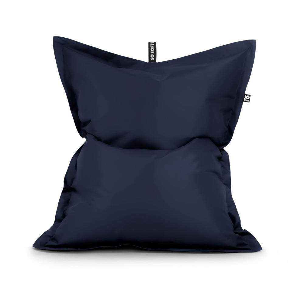 Sötétkék bőrutánzat babzsákfotel Pad XL – So Soft?