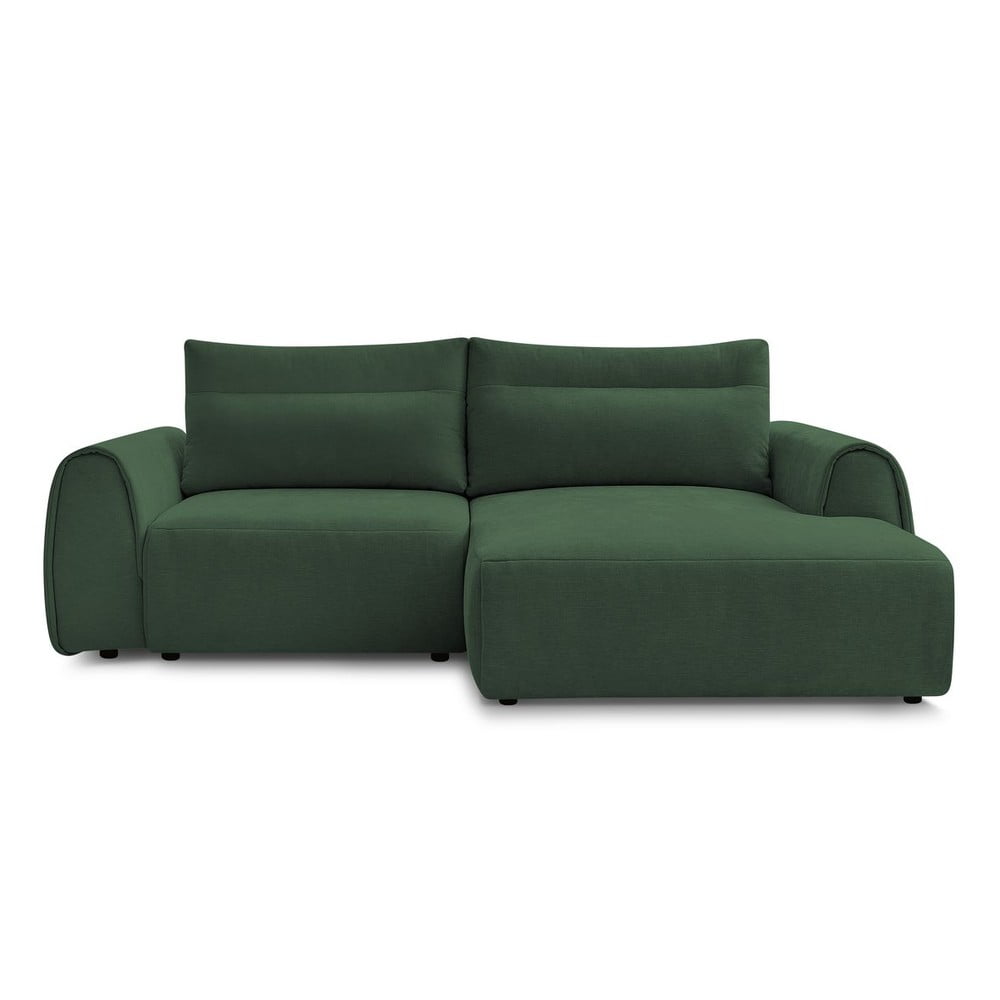 Sötétzöld sarokkanapé Aden – Bobochic Paris