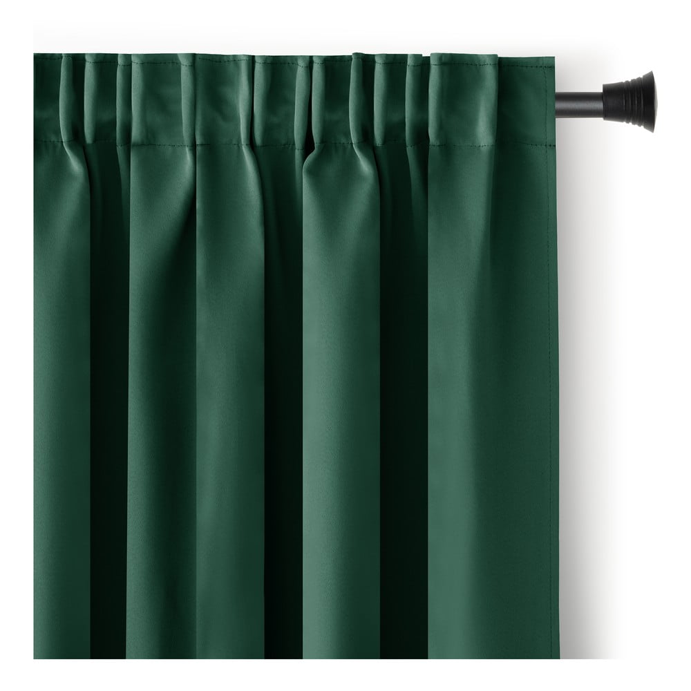 Sötétzöld sötétítő termo függöny 140x245 cm Pleat – Restilo