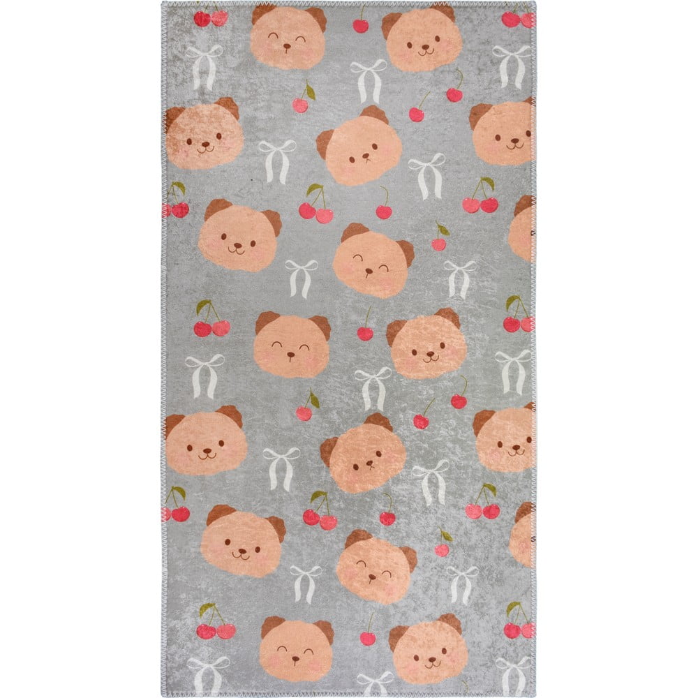 Szürke-barna mosható gyerek szőnyeg 160x230 cm Cute Teddies – Vitaus