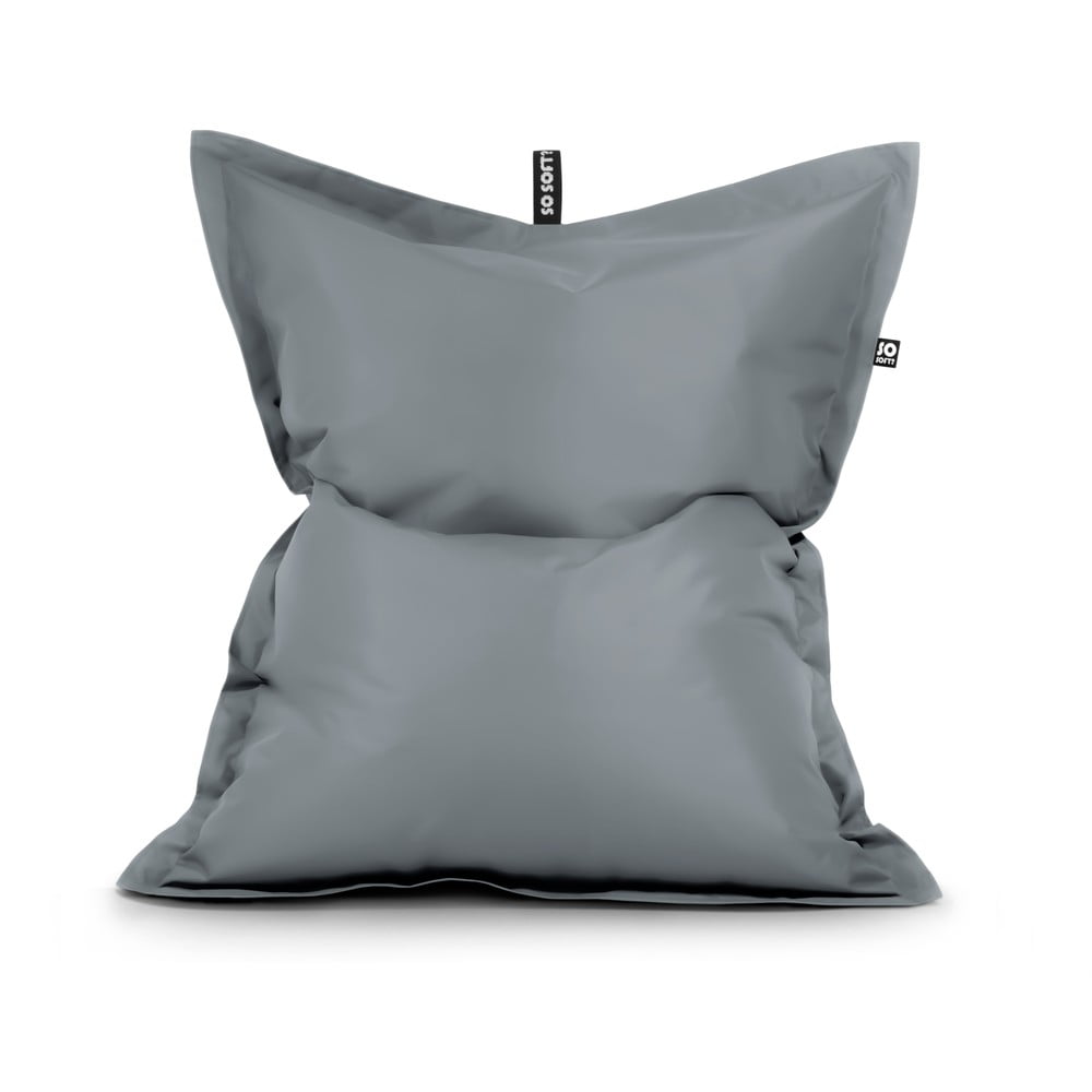 Szürke bőrutánzat babzsákfotel Pad XL – So Soft?