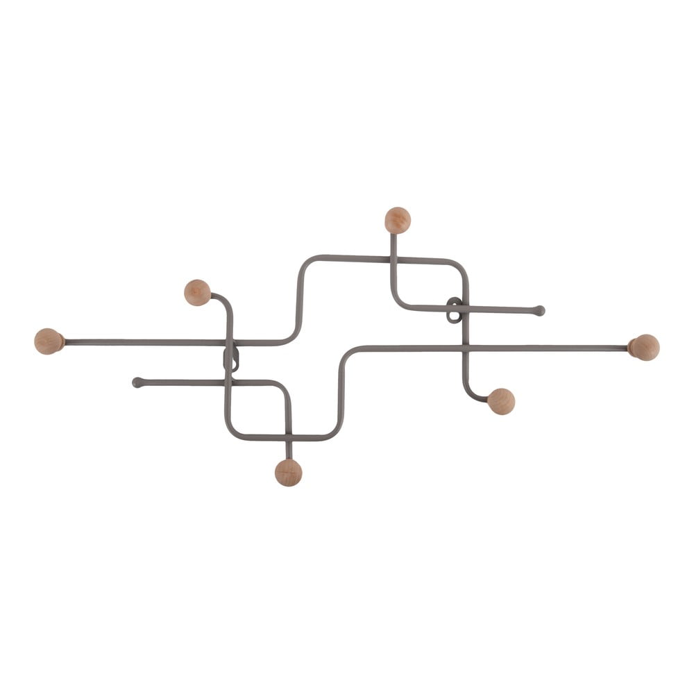 Szürke fém fali fogas 60