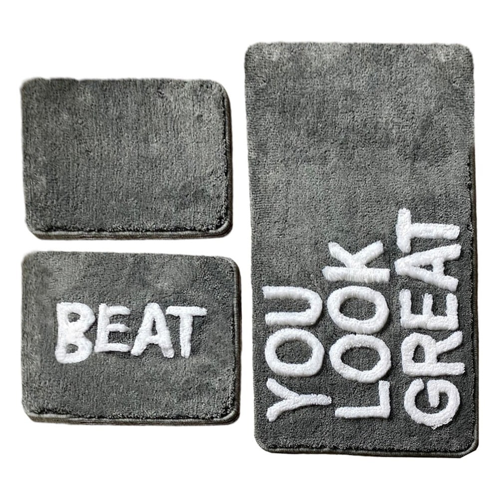 Szürke fürdőszobai kilépő szett 3 db-os 60x100 cm Great – Foutastic