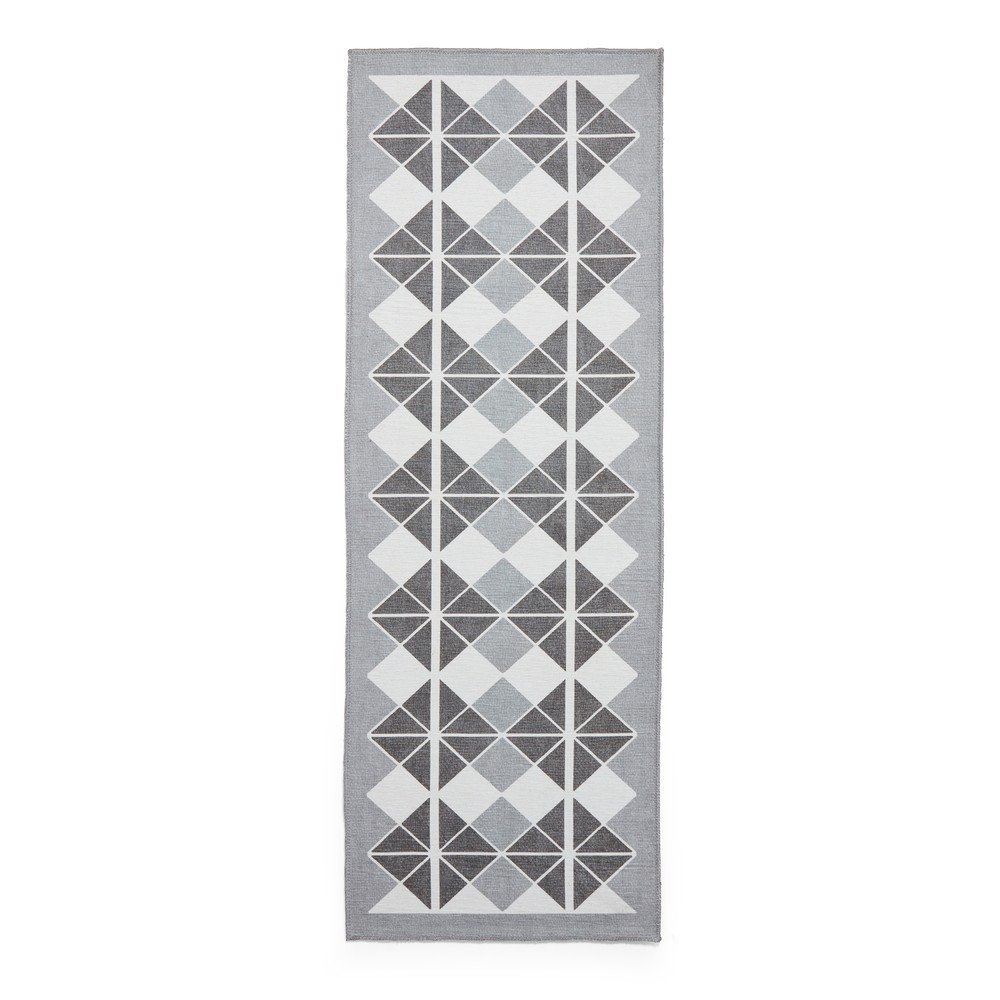 Szürke mosható futószőnyeg 76x230 cm Victoria Dark  – Think Rugs