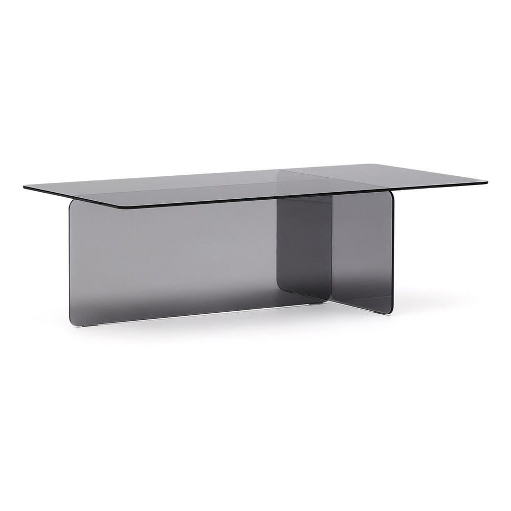 Szürke üveg dohányzóasztal 60x120 cm Zaren – Kave Home
