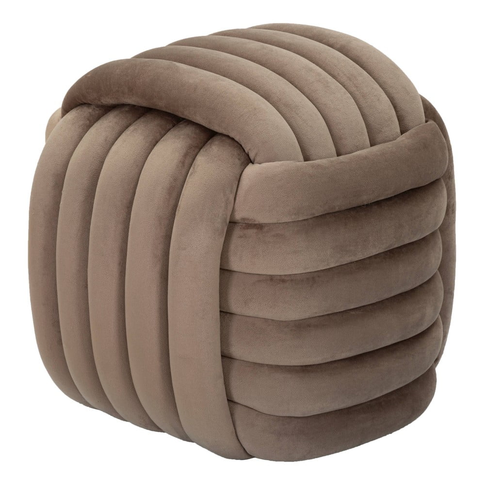 Szürkésbarna bársony puff Softy – Mauro Ferretti