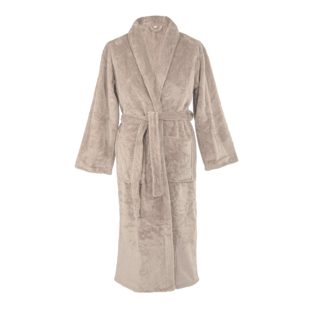 Szürkésbarna mikroplüss fürdőköpeny L/XL Pippa – Tiseco Home Studio