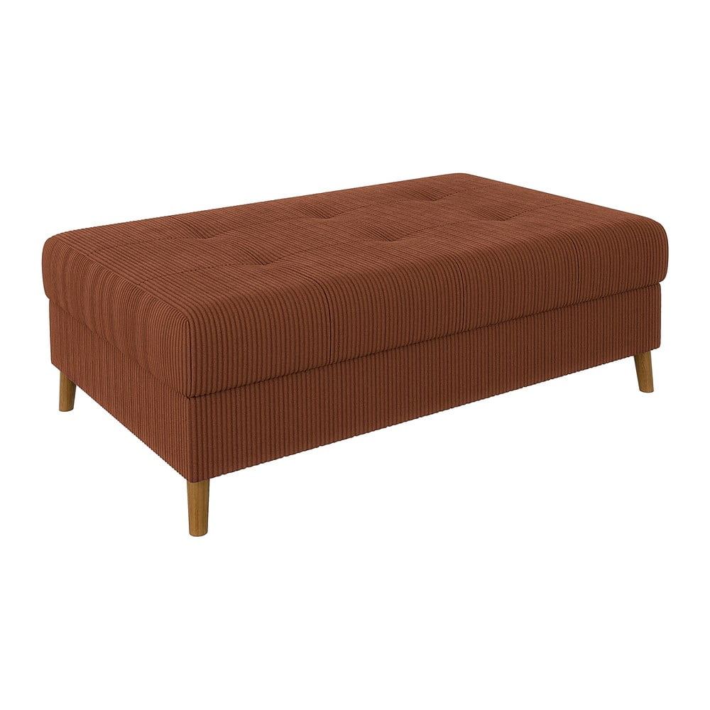 Téglavörös kordbársony lábtartó Ariella – Ropez