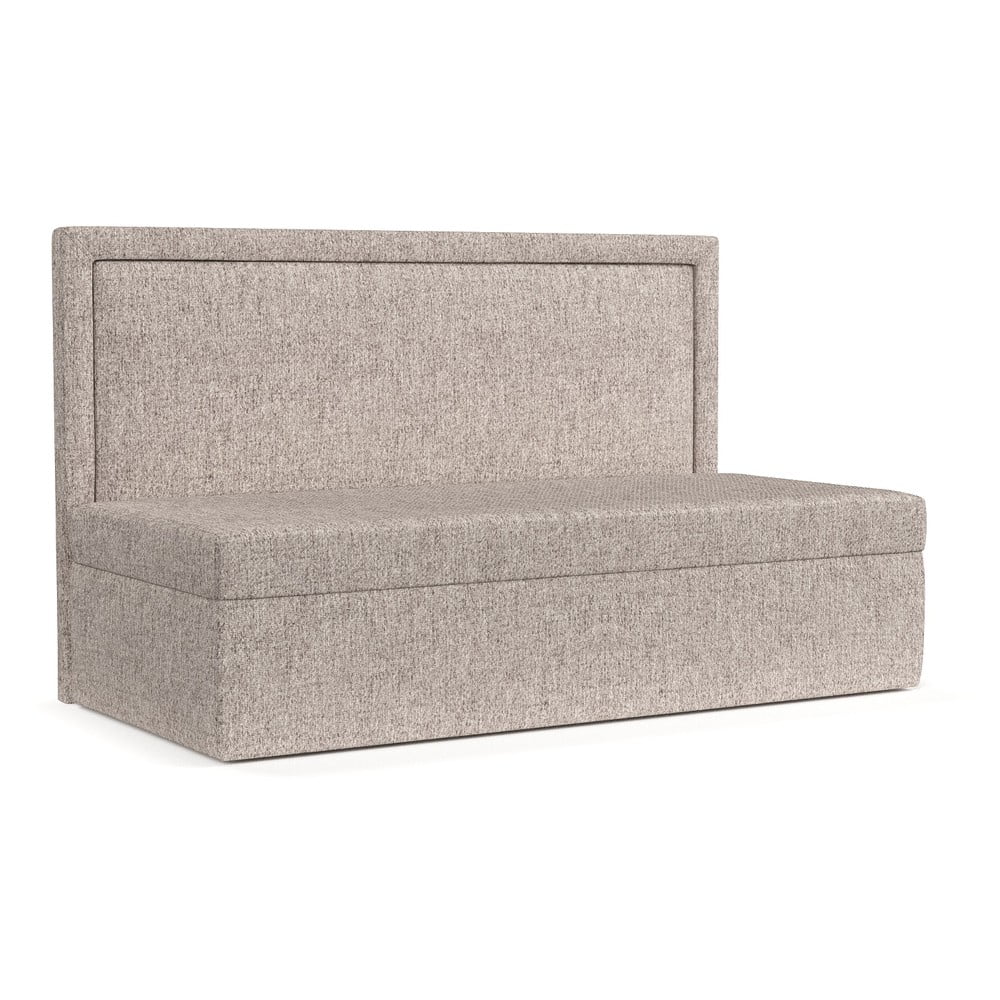 Világosbarna kárpitozott egyszemélyes ágy 90x200 cm Scala – Maison de Rêve