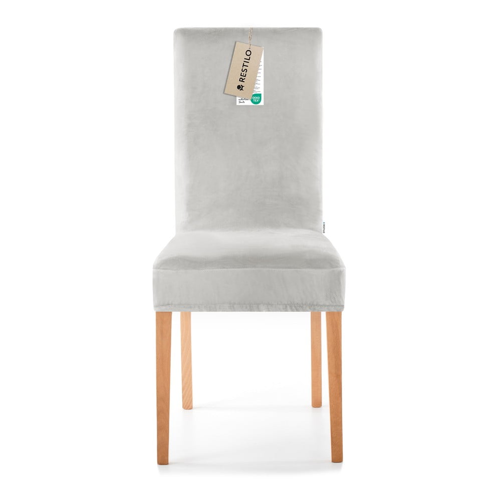Világosszürke gumis szék huzat 48 cm Sento – Restilo