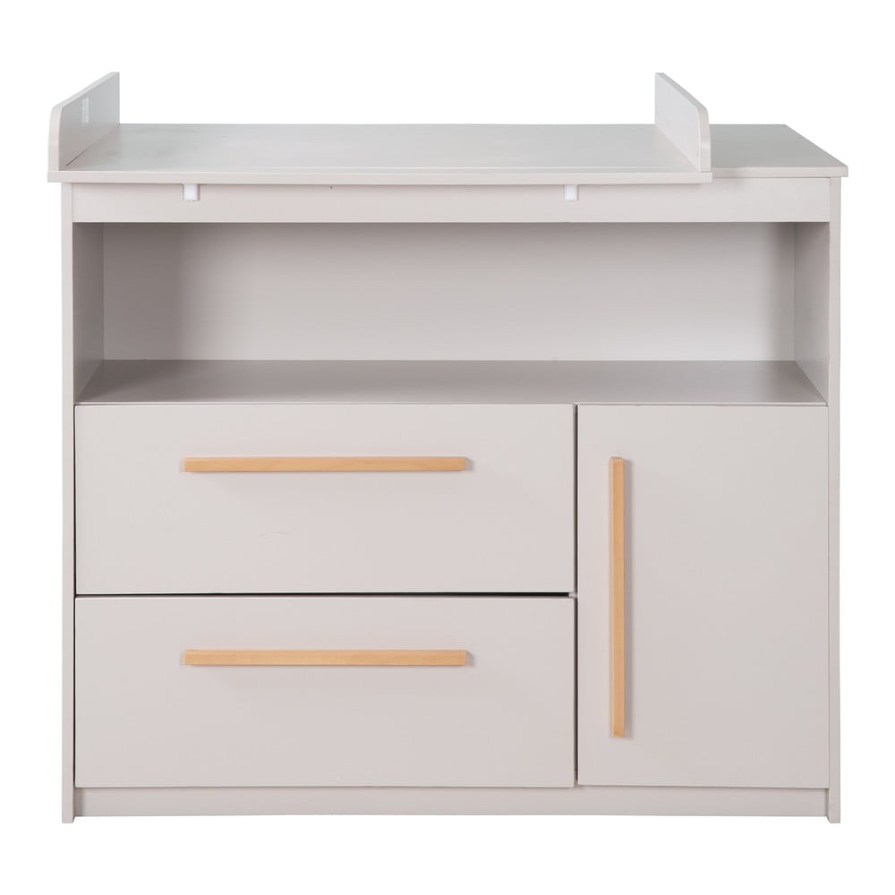 Világosszürke gyerek komód pelenkázó feltéttel 107x98x75 cm Lea – Roba