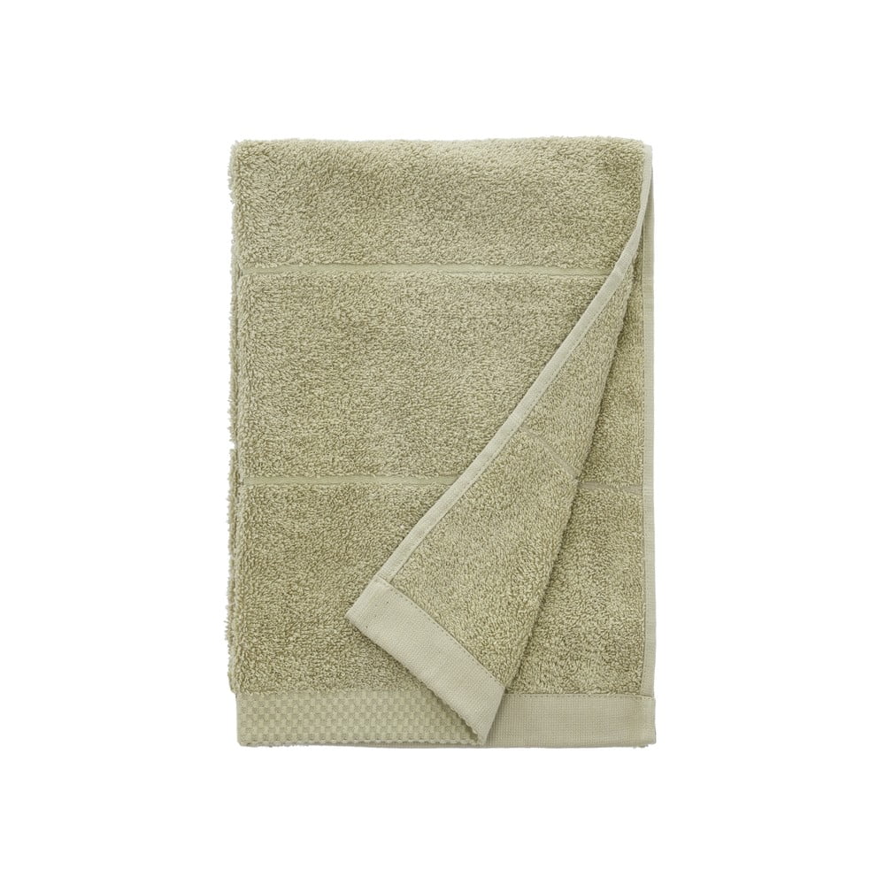 Világoszöld frottír pamut fürdőlepedő 70x140 cm Line – Södahl