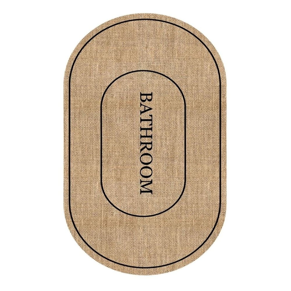 Barna fürdőszobai kilépő 60x90 cm Jute Look – Mila Home