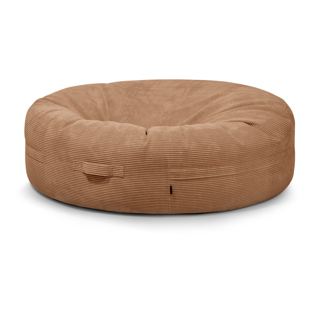 Barna kordbársony babzsákfotel Roll 190 – SLOWDOWN