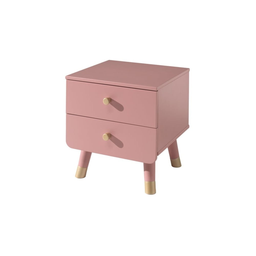 Billy rózsaszín gyerek borovi fenyő éjjeliszekrény - Vipack