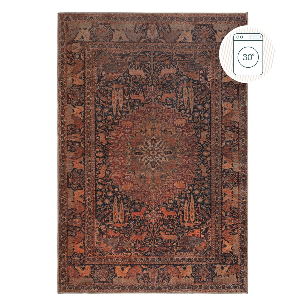 Borvörös mosható szőnyeg 190x290 cm Nico Global – Flair Rugs