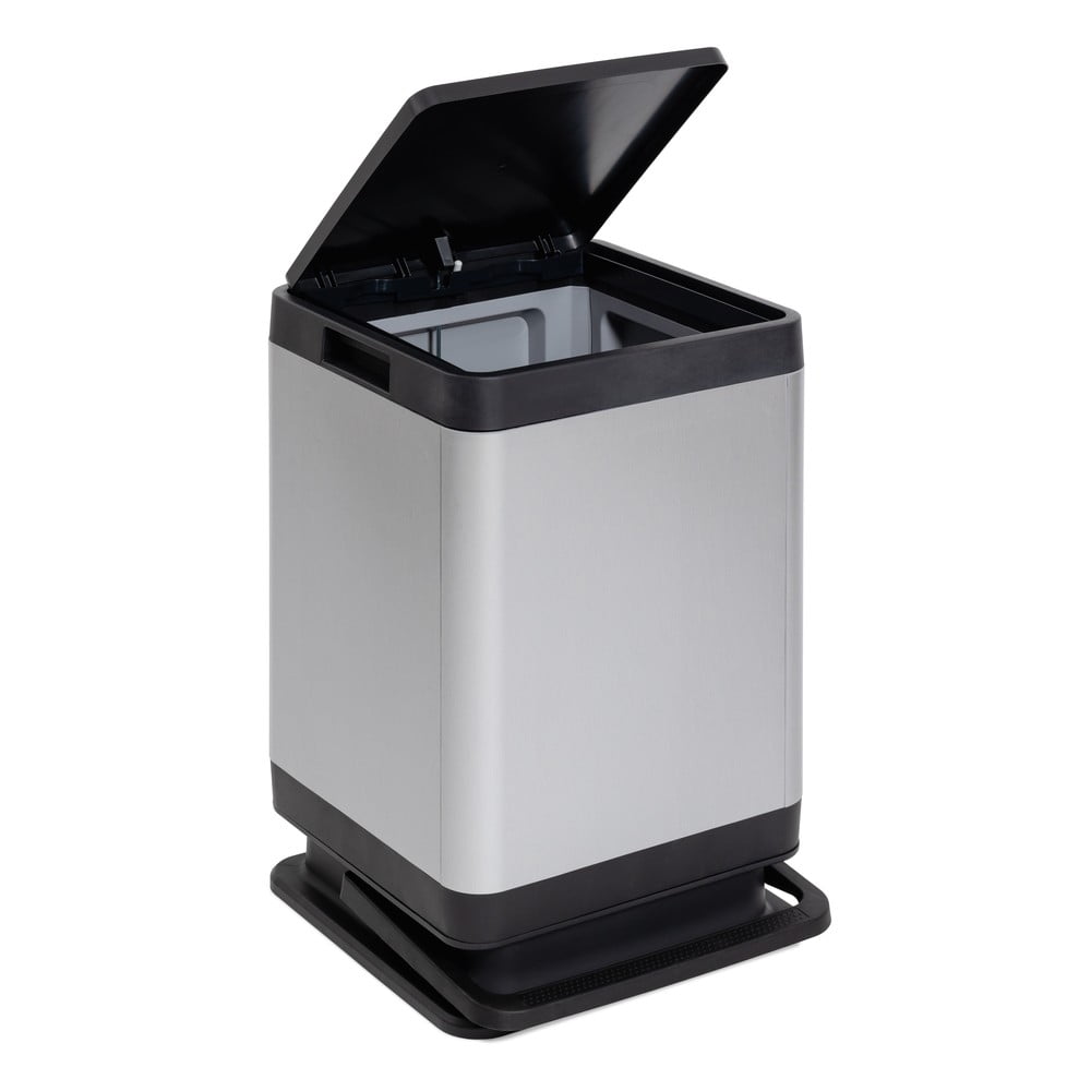 Ezüstszínű műanyag pedálos szemetes 80 l Tokyo – DEA HOME