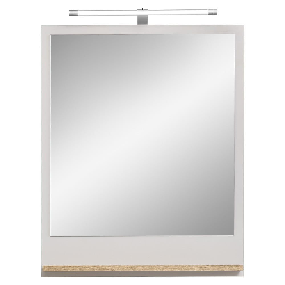 Fali tükör világítással-polccal 60x74