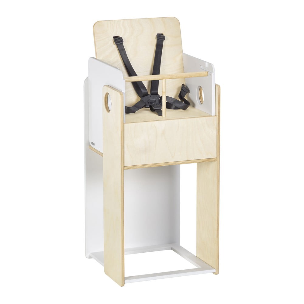 Fehér-natúr színű etetőszék Nuun – Kave Home