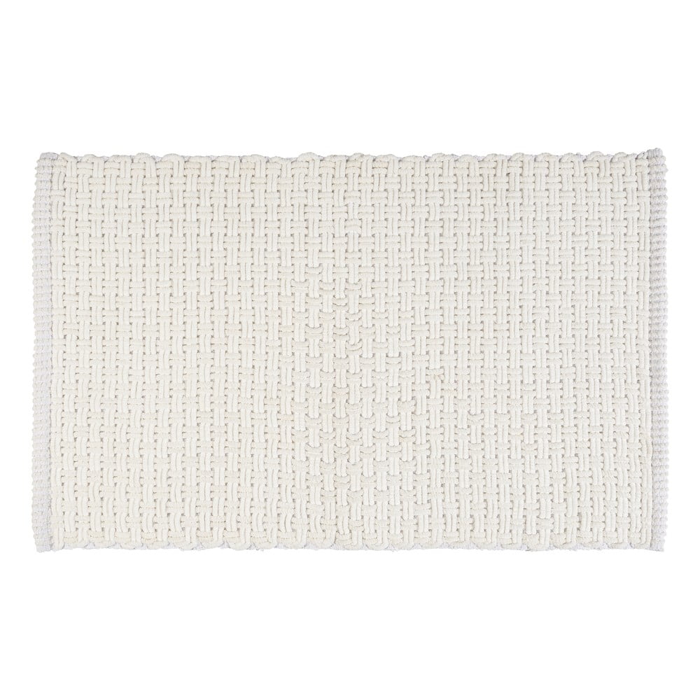 Fehér textil fürdőszobai kilépő 50x80 cm Ecoli – Wenko