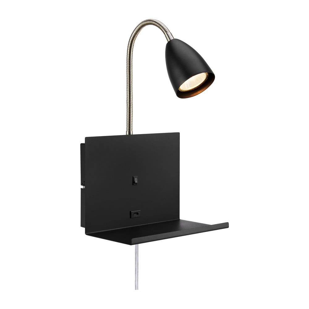 Fekete fali lámpa Cuarto – Markslöjd