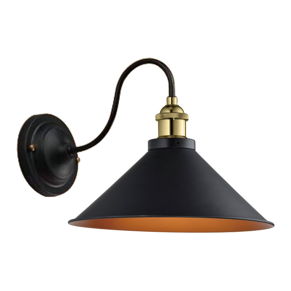 Fekete fali lámpa ø 22 cm Mani – GTV