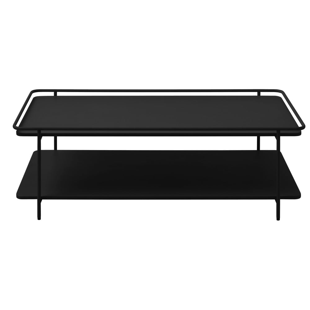 Fekete fém dohányzóasztal 55x110 cm Yuba – Unique Furniture