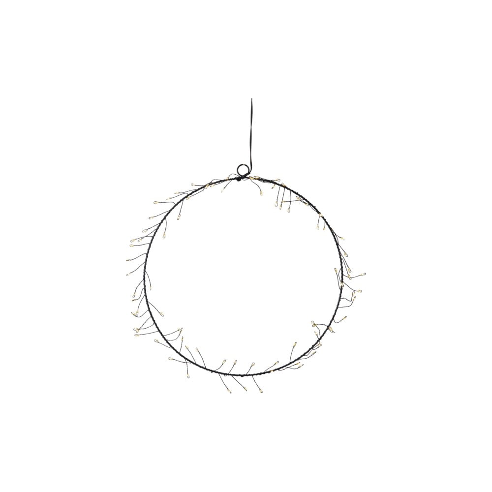 Fekete fénydekoráció karácsonyi mintával ø 30 cm Nike – Star Trading