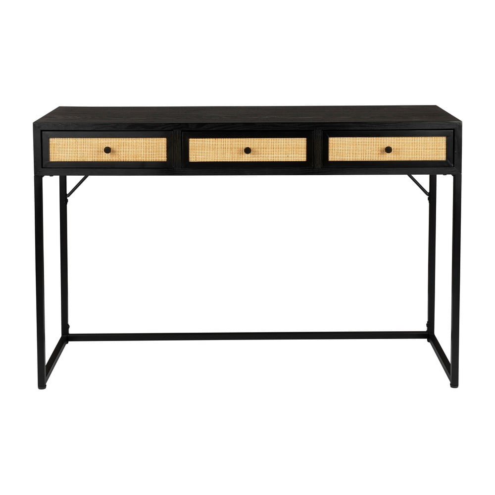 Fekete konzolasztal 40x120 cm Guuji – White Label