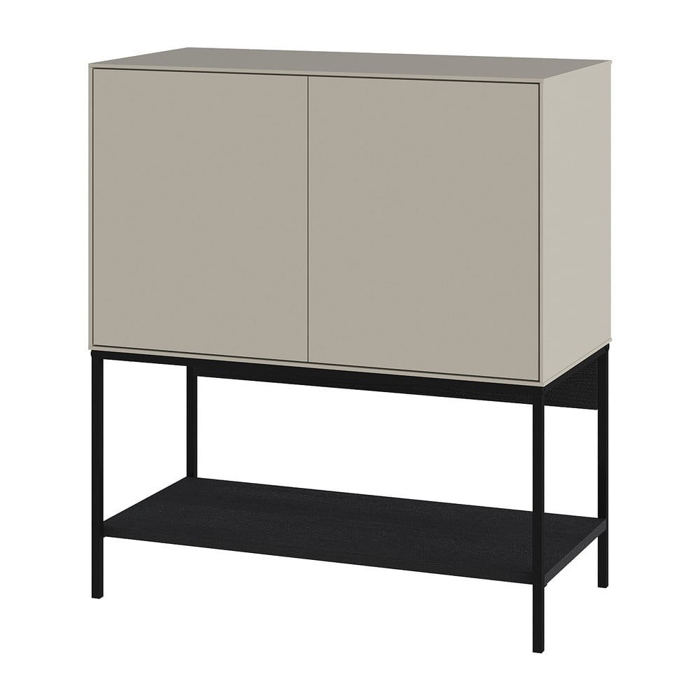 Fekete-krémszínű szekrény 80x90x40 cm Amira – Marckeric