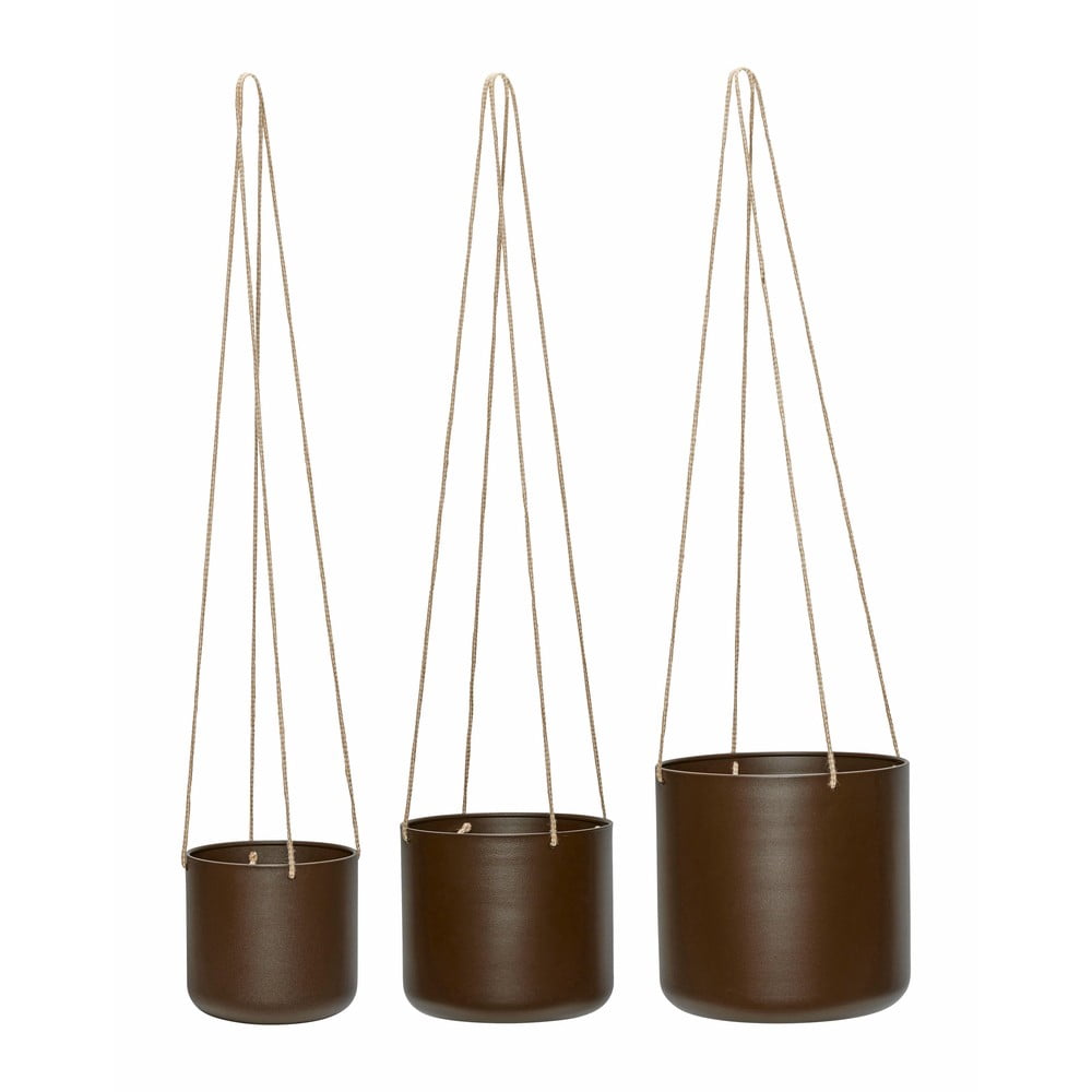 Fém függő kaspó szett 3 db-os ø 25 cm Bloom – Hübsch