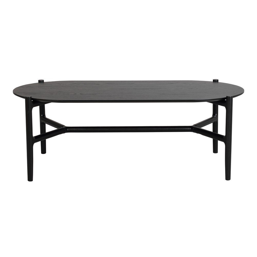 Holton fekete ovális tölgyfa dohányzóasztal