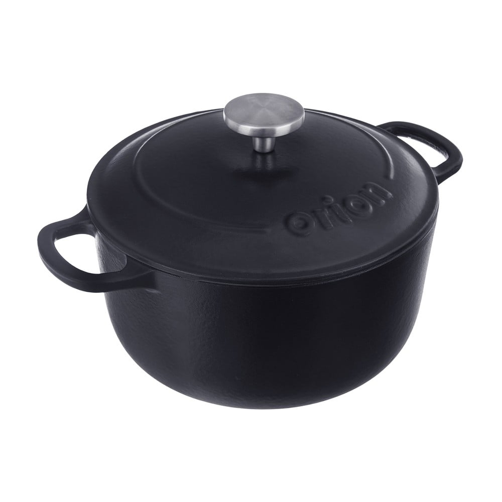 Indukciós tűzhelyhez alkalmas öntöttvas edény fedővel 3