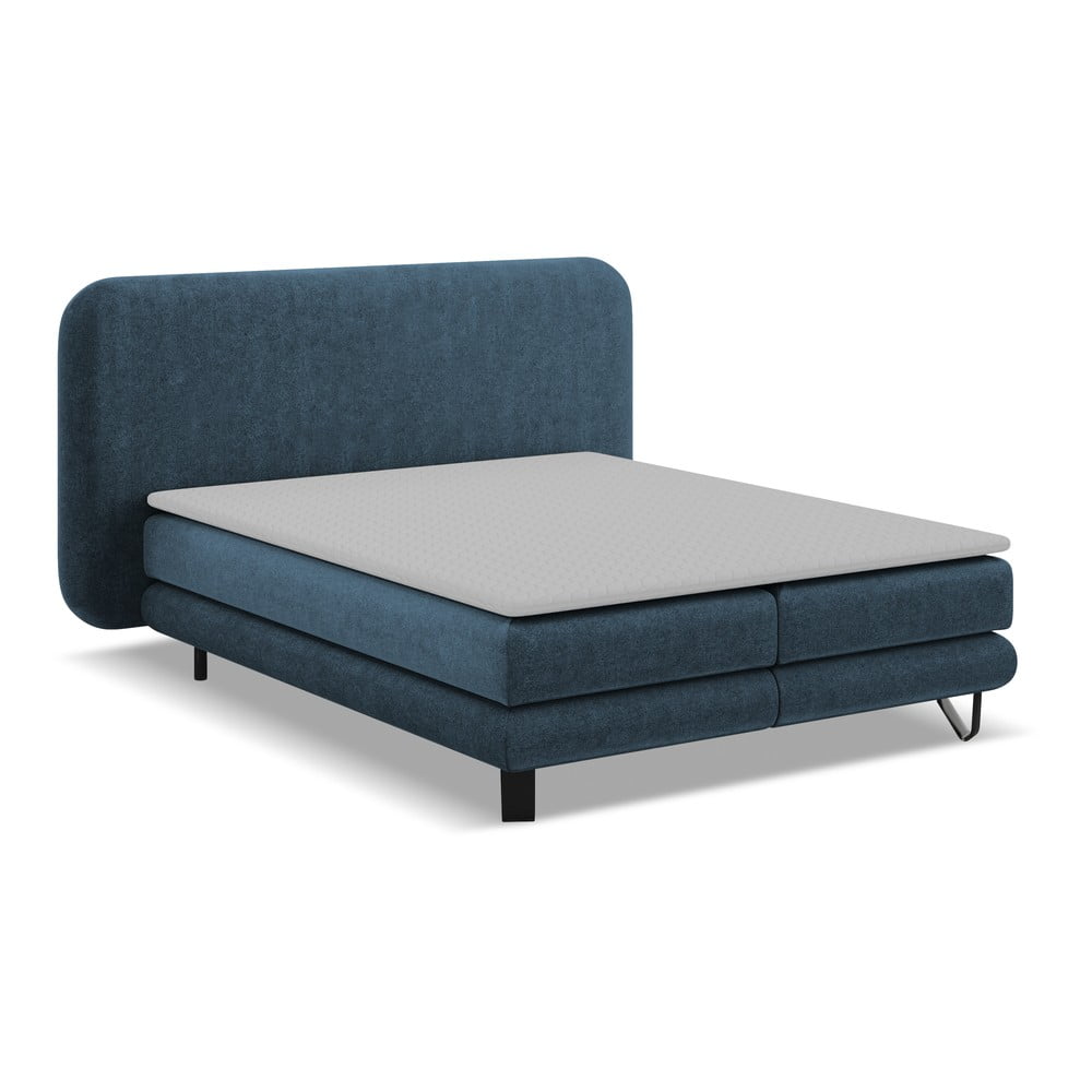 Kék boxspring ágy 140x200 cm Ilima – Makamii