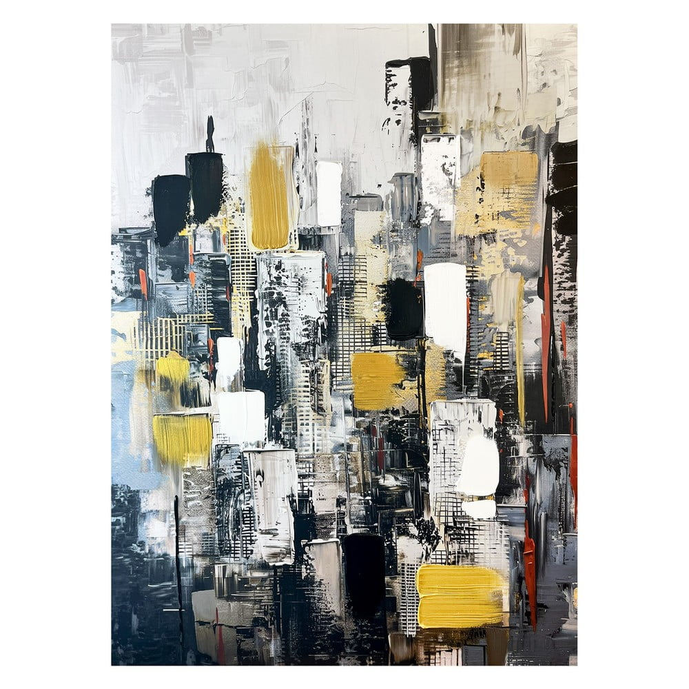 Kép kézzel festett részletekkel 70x100 cm Cityscape – Styler