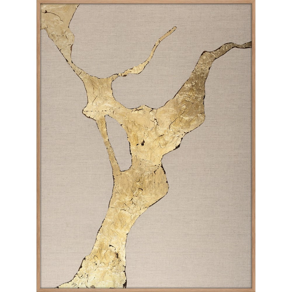 Kézzel festett kép 90x120 cm Wild Horizon Gold – Malerifabrikken
