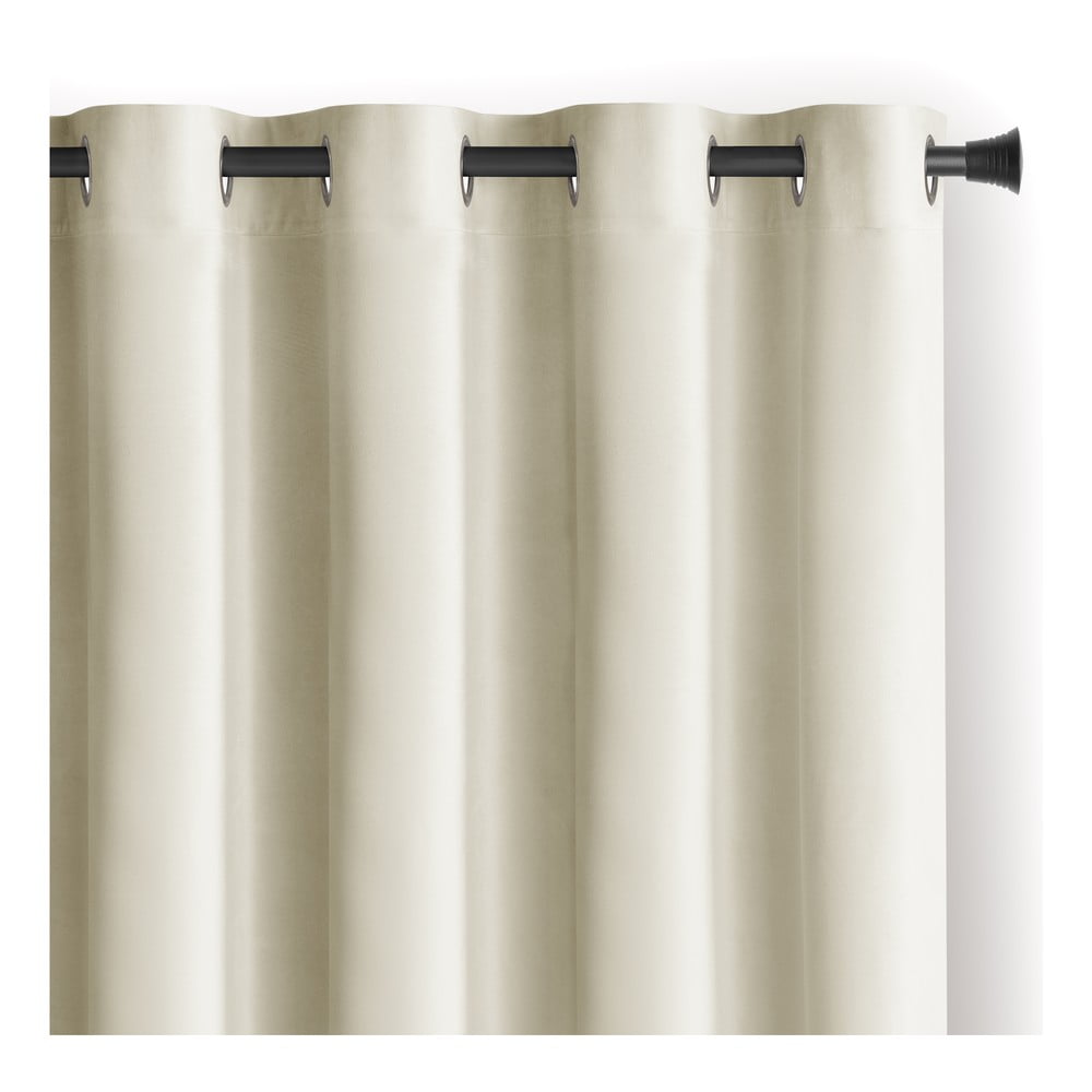 Krémszínű bársony dimout (részleges sötétítő) függöny 140x270 cm Eyelets – Restilo