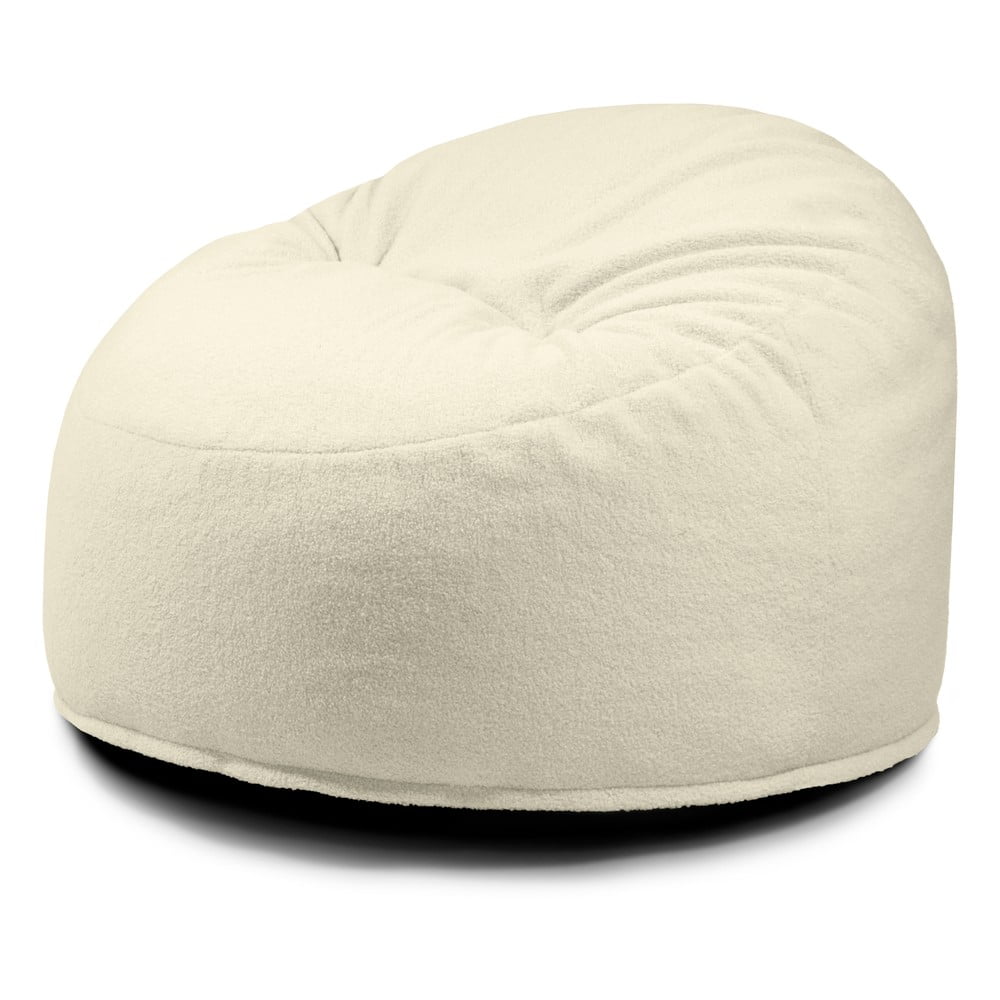 Krémszínű buklé gyerek babzsákfotel Om 85 – SLOWDOWN
