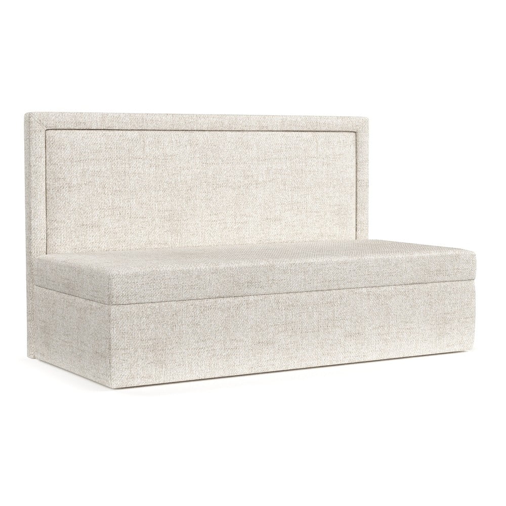 Krémszínű kárpitozott egyszemélyes ágy 100x200 cm Scala – Maison de Rêve