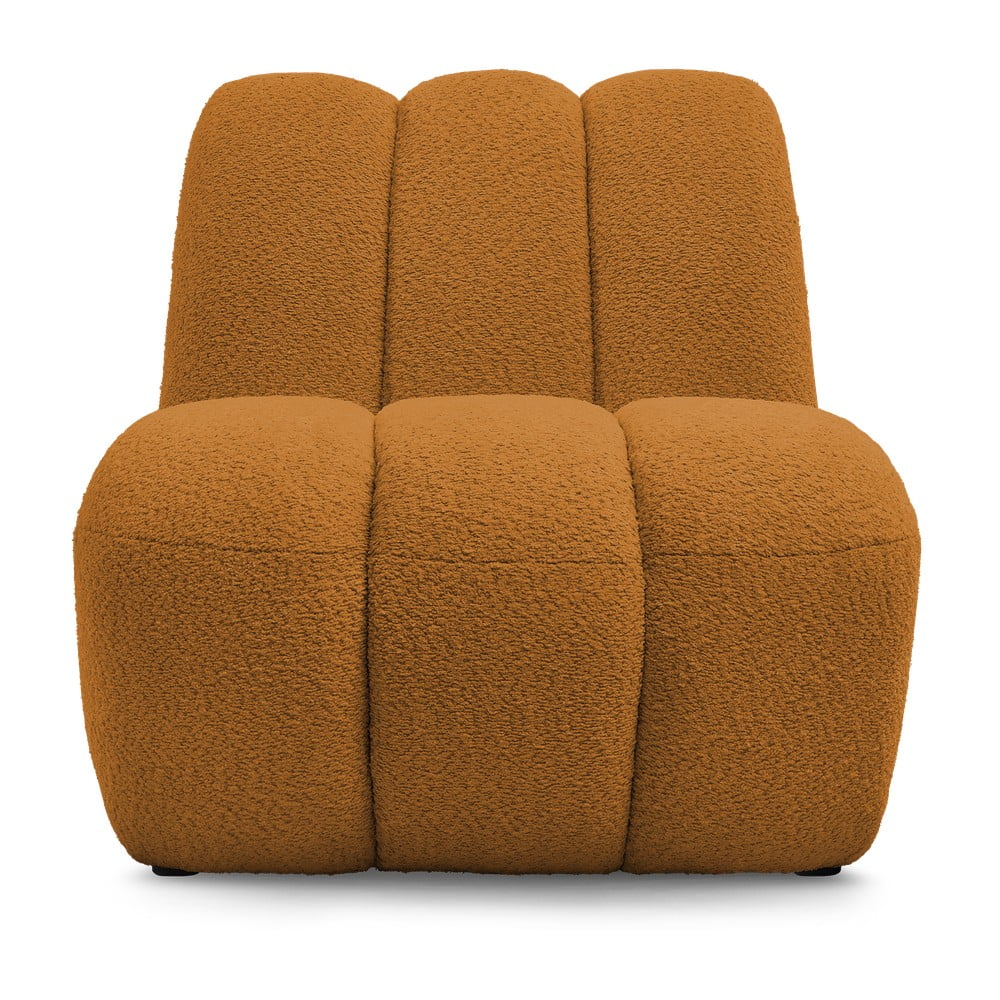 Mustársárga buklé fotel Janissaire – Bobochic Paris