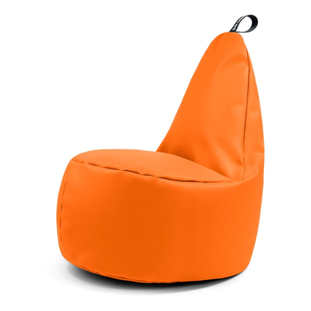 Narancssárga bőrutánzat babzsákfotel Lull L – So Soft?