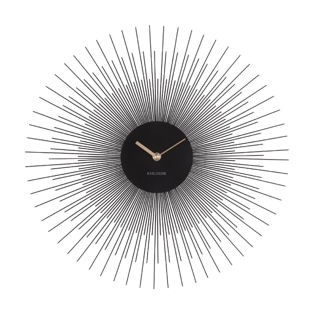 Peony fekete falióra