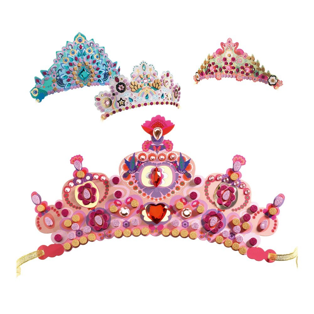 Princess koronakészítő szett 4 db koronához - Djeco