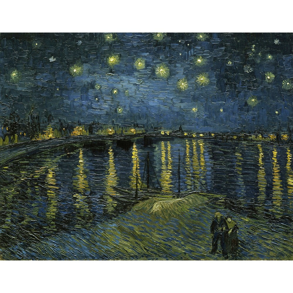 Reprodukciós kép 90x70 cm The Starry Night