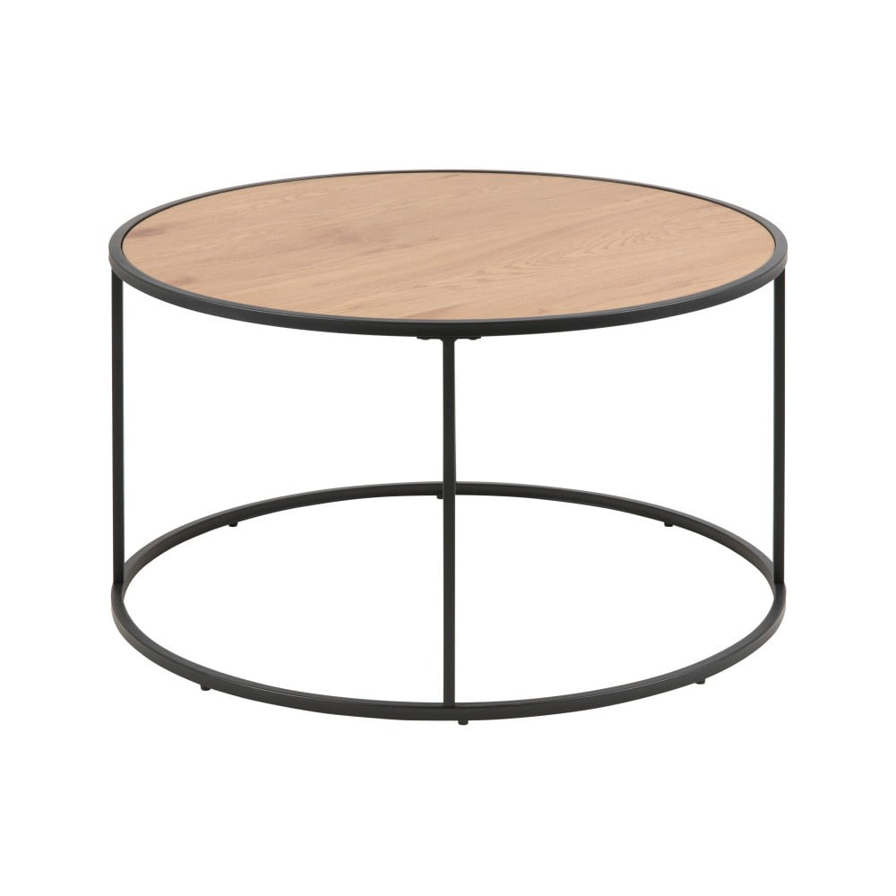 Seaford fekete kerek dohányzóasztal