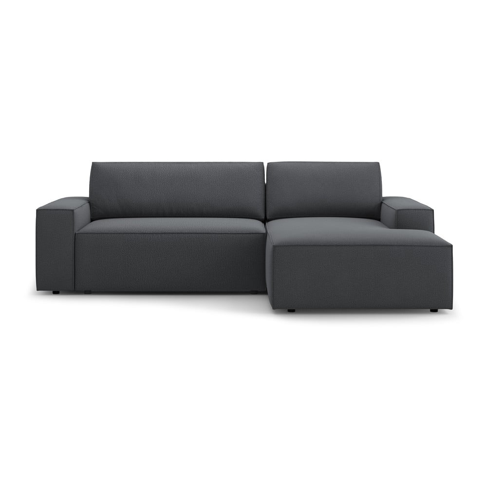 Sötétszürke kinyitható sarokkanapé (jobb oldali) Jodie – Micadoni Home