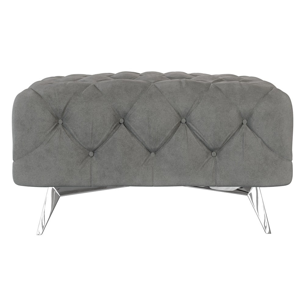 Szürke bársony lábtartó Chelsea – Ropez