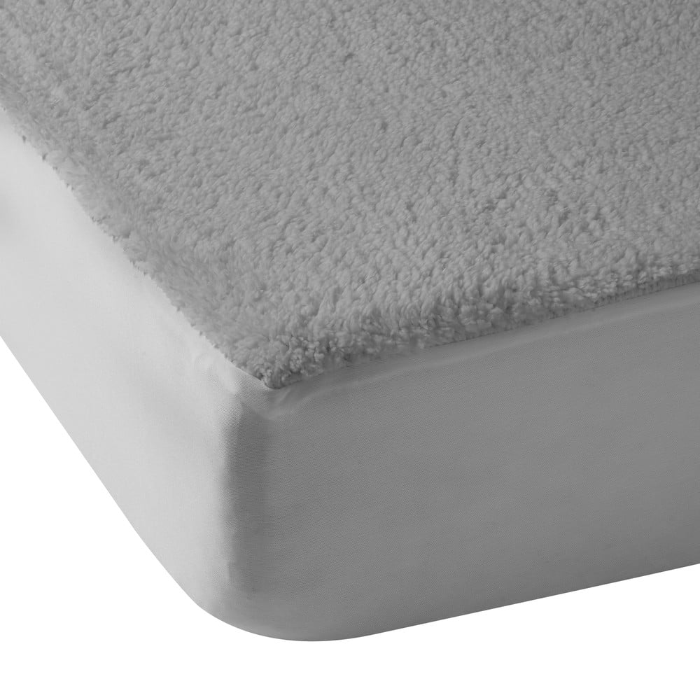 Szürke gumis mikroplüss lepedő 90x190 cm Thermal Sherpa – Catherine Lansfield